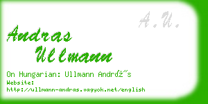 andras ullmann business card